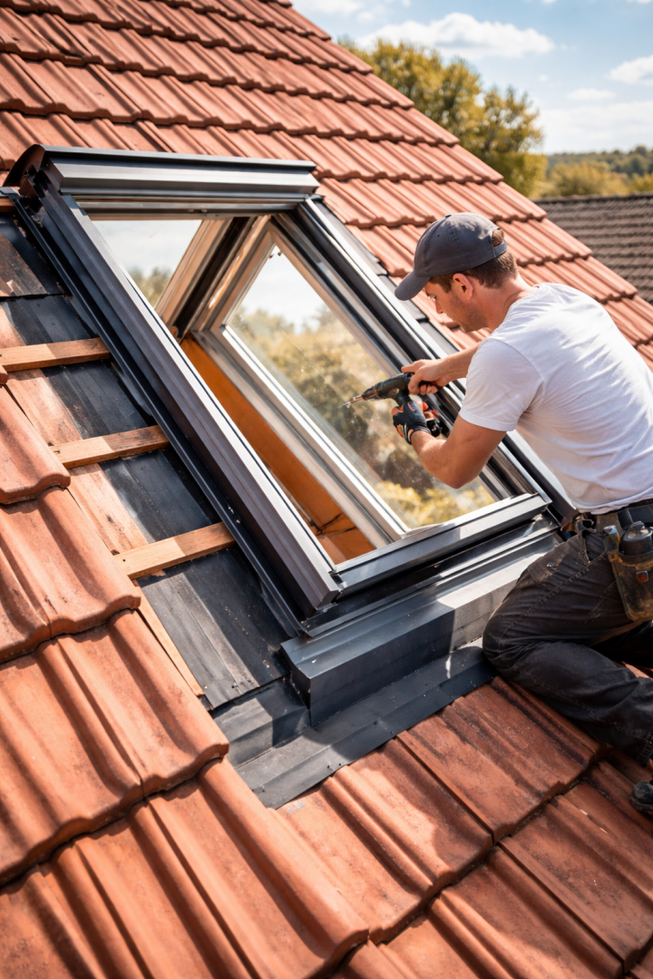Pose de fenêtre de toit, Mirecourt